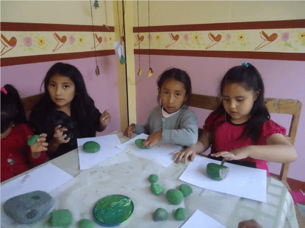 children painting rocks
