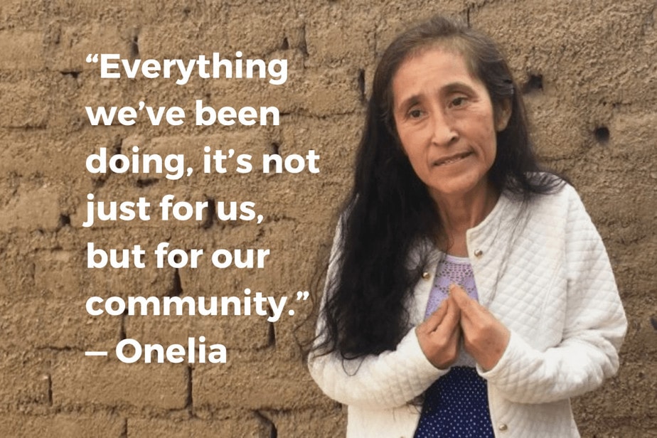 Onelia says, "Everything we've been doing here, it's not just for us personally but for our community."